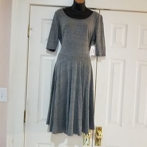 Solid gray 3/4 sleeve Lu La Rue dress